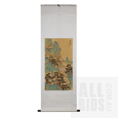 Five Chinese Ink Scroll Drawings