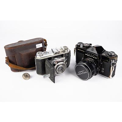 Kodak Retina Compur Rapid and Asahi Pentax SP camera with Takumar 1.8/55 Lens