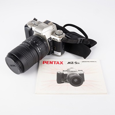 Pentax MZ-5n 35mm Camera with Sigma 100-300mm Zoom Lens