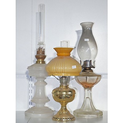Three Vintage Kerosene Lanterns