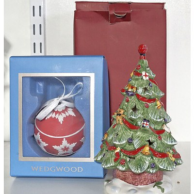Boxed Villeroy & Boch and Wedgewood Christmas Ornaments