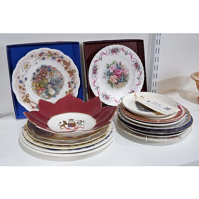Large Group of Assorted Display Plates including Royal Albert and Wedgwood