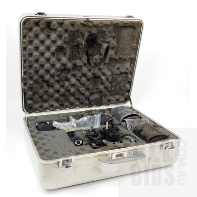 Canon Motor Drive Unit with Accessories in a Zero Halliburton Aluminum Case