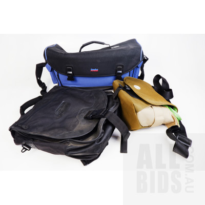 Two Camera Bags and Laptop Bag