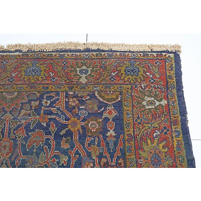 Rare Antique Persian Sultanabad Hand Knotted Wool Pile Carpet Circa 1890