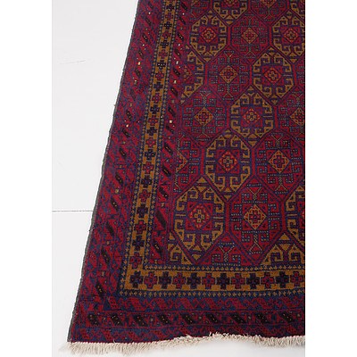 Persian Balluchi Hand Knotted Wool Pile Rug