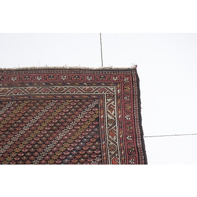 Antique Caucasian Kuba Chichi Hand Knotted Wool Pile Rug with Diagonal Rows of Palmettes Circa 1900
