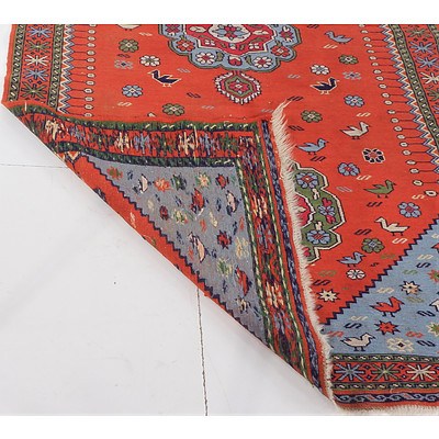 Vintage Anatolian Hand Woven Wool Kilim