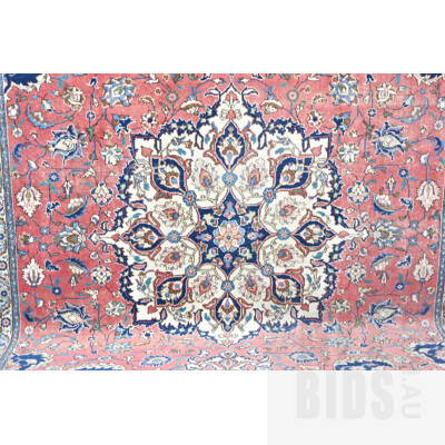 Very Large Vintage Persian Mohejeran Sarouk Hand Knotted Wool Pile Carpet