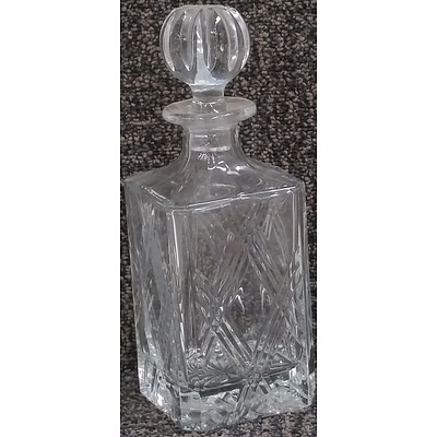 Cut Glass Decanter and Stopper