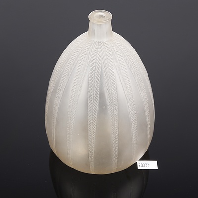Rene Lalique 'Mimosa' Vase in Opalescent Glass, Model 953 Circa 1921