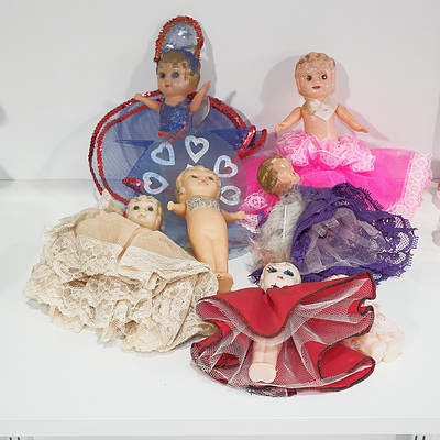 Group of Early Celluloid Dolls