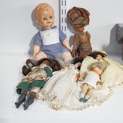 Group of Early Celluloid and Plastic Dolls