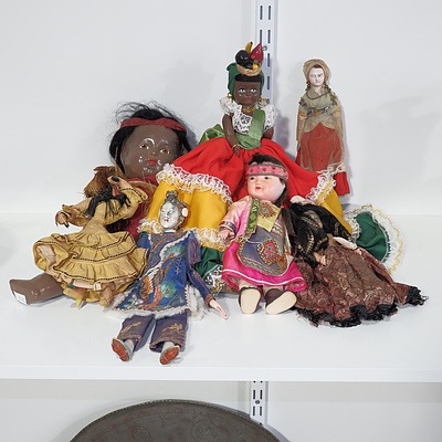 Group of Early Celluloid and Plastic Dolls