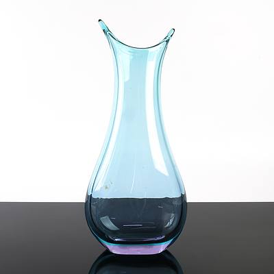 Large Blue Murano Glass Vase