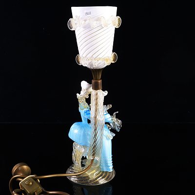 Good Vintage Venetian Glass Figural Lamp