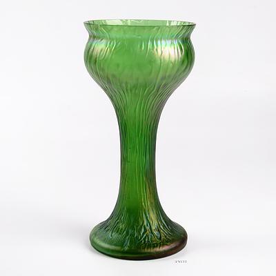 Antique Loetz Green Glass Vase Circa 1900