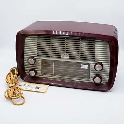 Antique HMV 'Little Ripper' Bakelite Cased Valve Radio