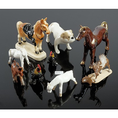 Group of Assorted Porcelain Animal Figurines including Midwinter