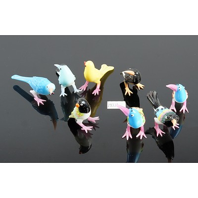 Group of Assorted Vintage Murano and Art Glass Miniature Bird Figurines