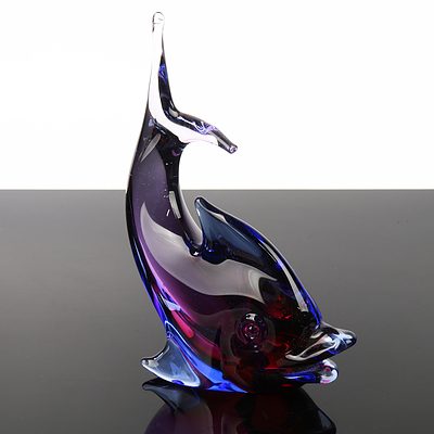 Vintage Murano Glass Dolphin Figurine