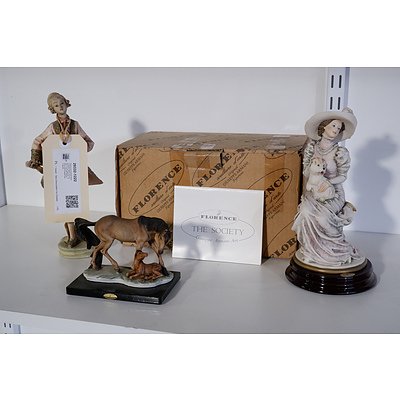Florence by Guiseppe Armani Originals Westy Lola and Mare & Foal Figurines - Made in Italy with Original Boxes and an Italian Resin Figurine