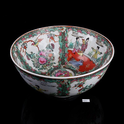 Antique Chinese Famile Rose Porcelain Bowl Circa 1910
