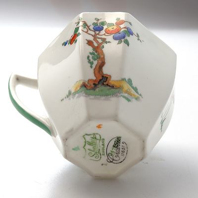 Two Shelley 'Crabtree' Cups, matching Creamer and Sugar Bowl Rg No 11651