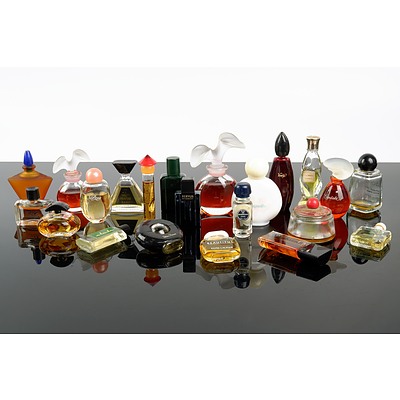 Assortment of Miniature Perfume Bottles (Some with Contents)