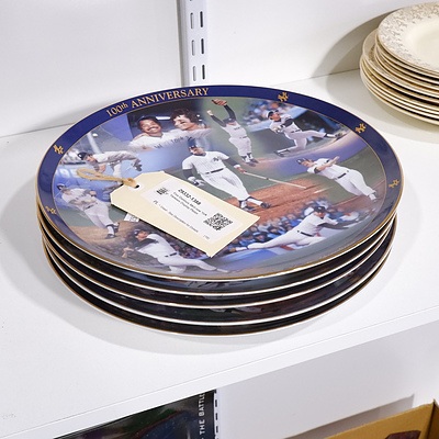 Five Danbury Mint new York Yankees Display Plates
