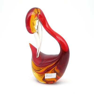 Vintage Murano Glass Bird Figurine and an Art Glass Elephant