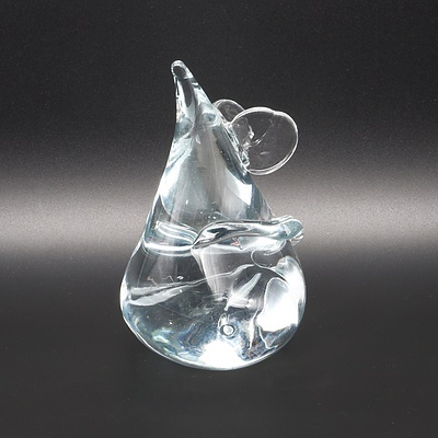 Vintage Hand Blown Glass Cat and Mouse Figurines