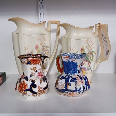 Two Victorian Crown Ducal Jugs, Masons and Devonport Jugs