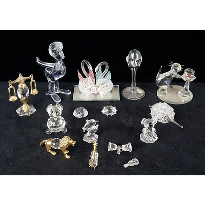 Assorted Glass and Crystal Ornaments