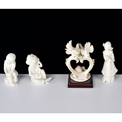 Three Vintage Italian Capodimopnte Figurines and a Guiseppi Armani 'Everlasting' Figurine