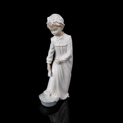 Nao Porcelain Bathing Lady Figurine