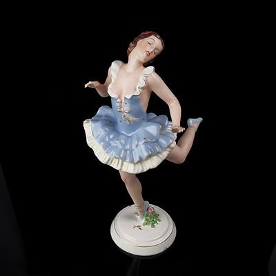 Royal Dux Ballerina Porcelain Figurine