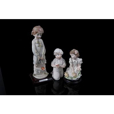 Three Various Guisseppe Armani Figurines