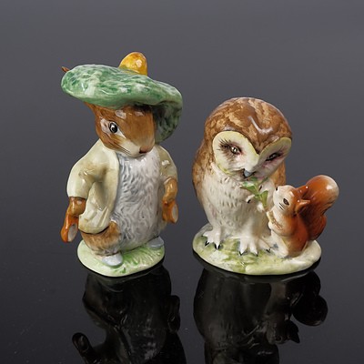 Two Beswick Beatrix Potter Figurines - Old Mr Brown and Benjamin Bunny