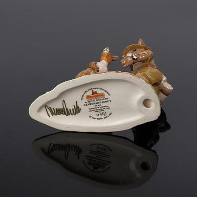 Royal Doulton Bunnykins Centenary Scout Figurine - Limited Edition 341/1000 - Hand Signed by Michael Doulton 2007