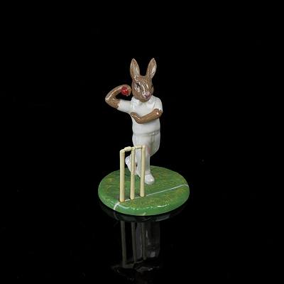 Royal Doulton Bunnykins Howzat Bunnykins Figurine - Limited Edition 447/1000 - Hand Signed by Michael Doulton 2010