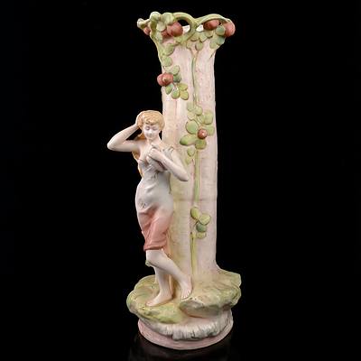 Art Nouveau Royal Dux Figural Vase,  Early 20th Century
