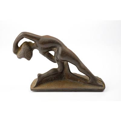 Art Deco Franch Bronze Dancing Girl Figure, Circa 1930s