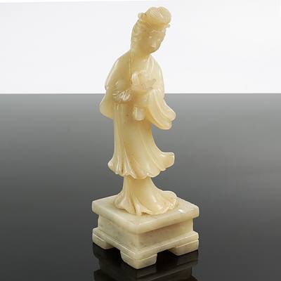 Vintage Chinese Soapstone Guanyin Figure