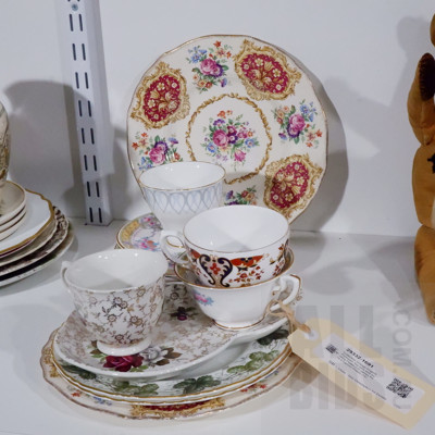 Collection Vintage English Porcelain Tea sets and Serving Plates incl.James Kent Empress Plates (14)