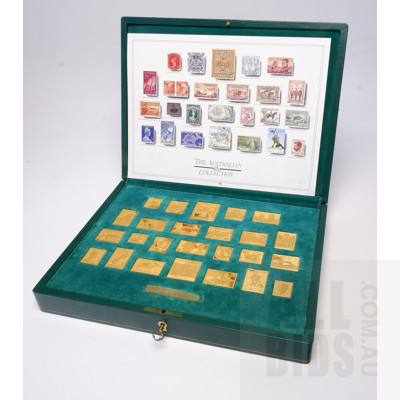 The Australia Collection Gilt Sterling Silver Replica Stamps