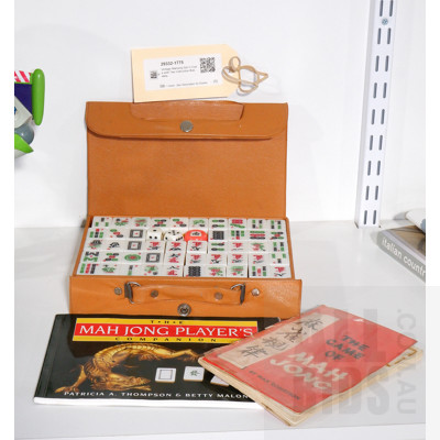 Vintage Mahjong Set in Case with Two Instruction Booklets