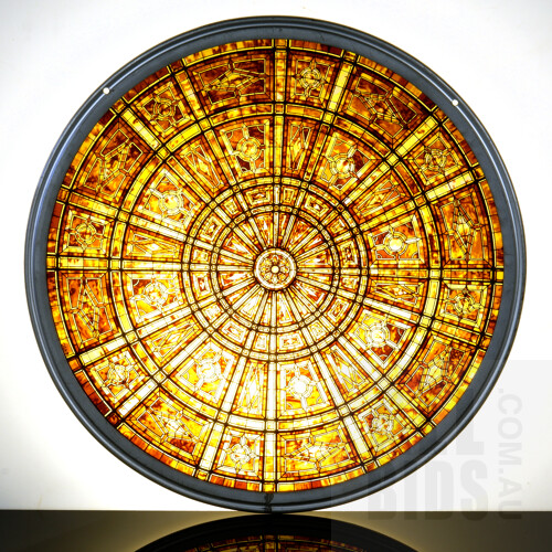 Replica Frank Lloyd Wright Oval Glass Panel