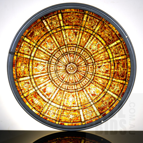 Replica Frank Lloyd Wright Oval Glass Panel
