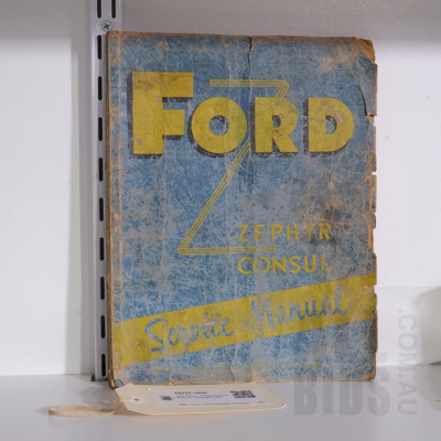 Ford Zephyr Consul Service Manual, Copyright 1955